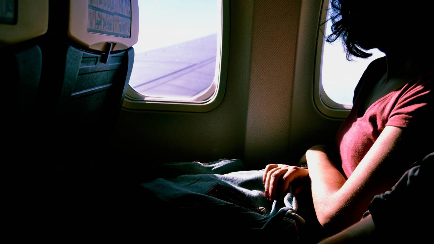airplane seat female passenger
