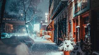 winter scene in michigan