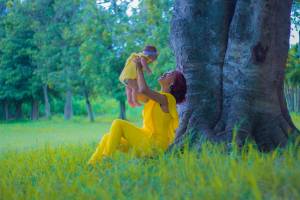 mother holding her baby