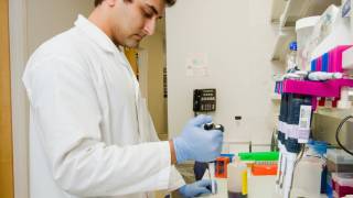 researcher working in a lab